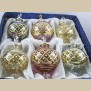 2.16" Blown Glass Egyptian Christmas Ornaments - Set of 6 Ornaments